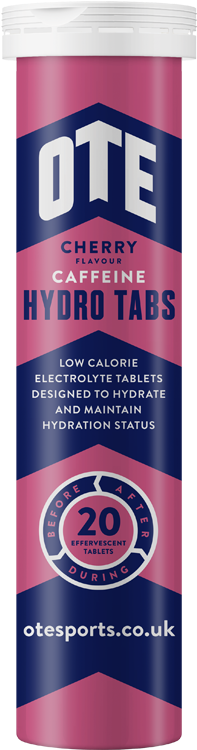 O T E Cherry Caffeine Hydro Tabs Product Packaging PNG image