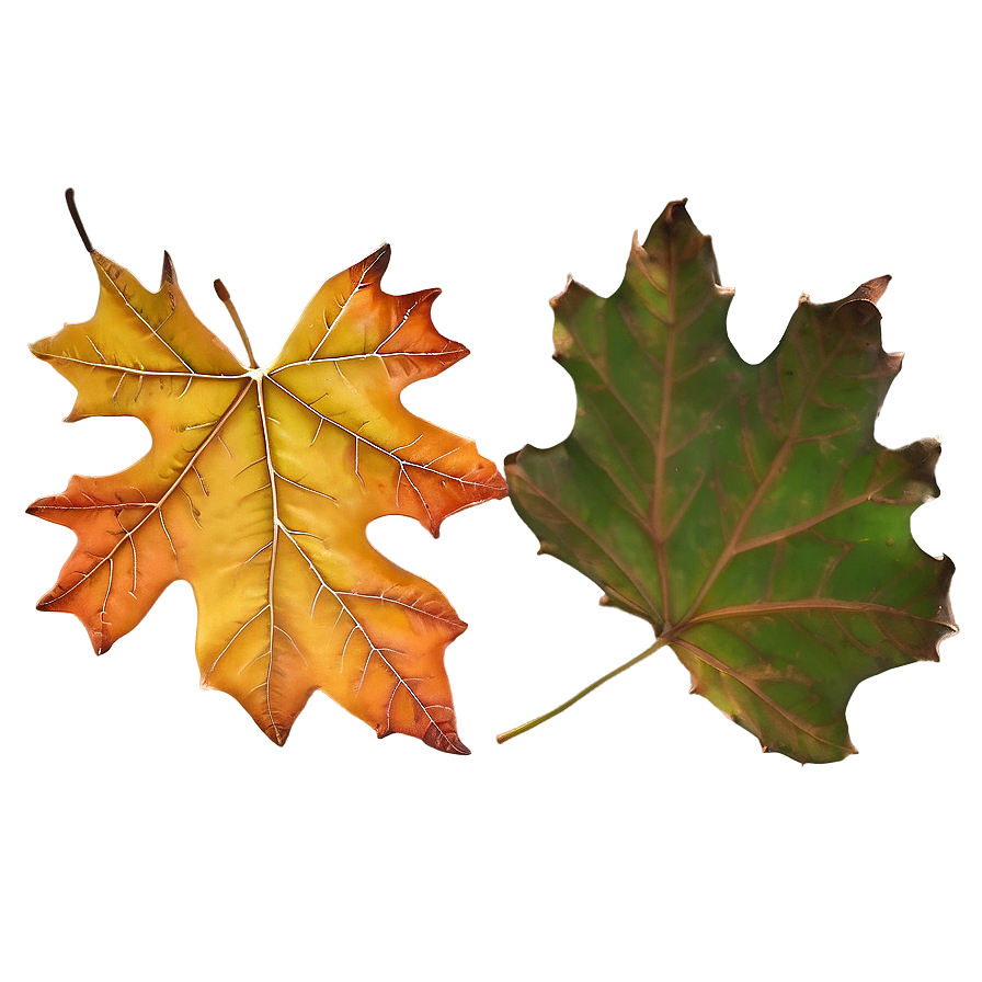 Oak And Maple Fallen Leaves Png 06292024 PNG image