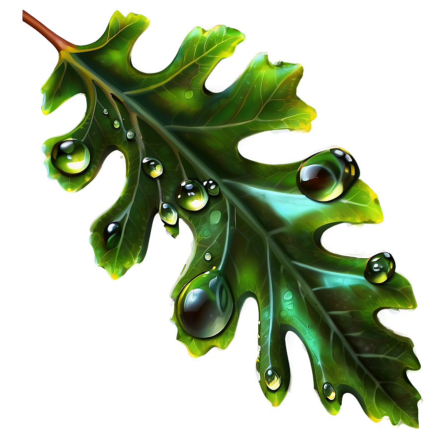 Oak Leaf Dewdrops Png 39 PNG image