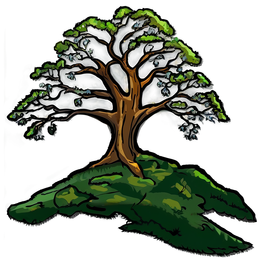 Oak Tree Elevation Art Png Txa85 PNG image