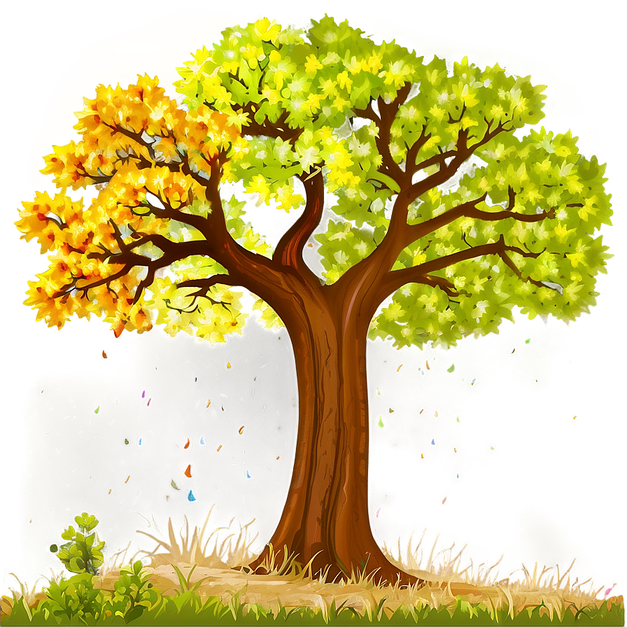 Oak Tree Through Seasons Png 50 PNG image