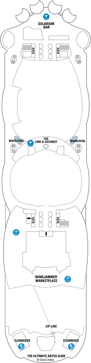 Oasis Class Ship Deck Plan PNG image