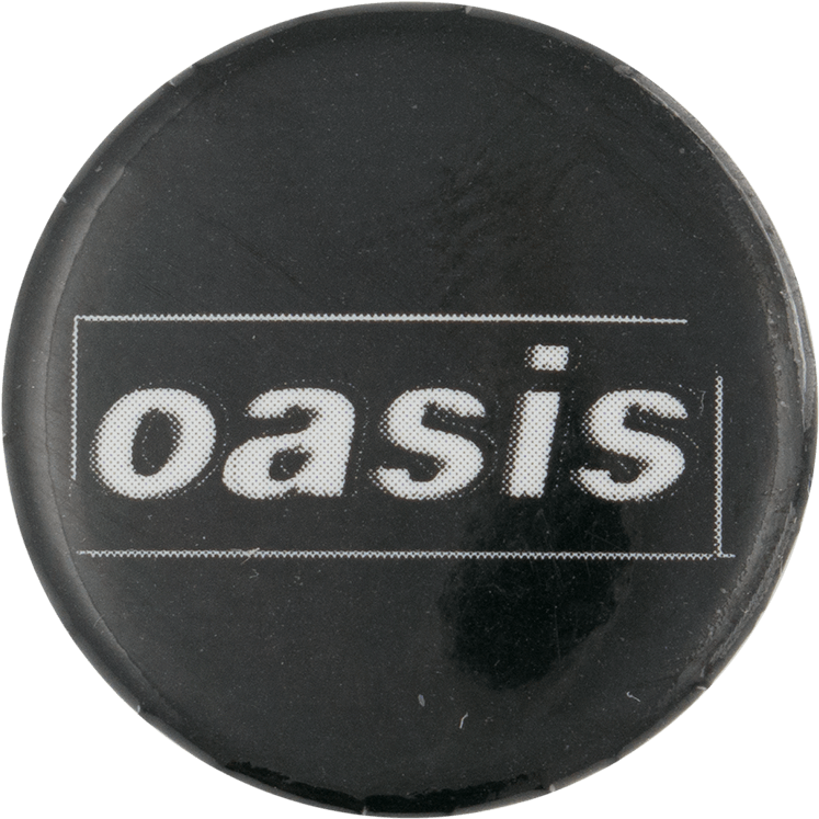 Oasis Logo Black Pin Badge PNG image