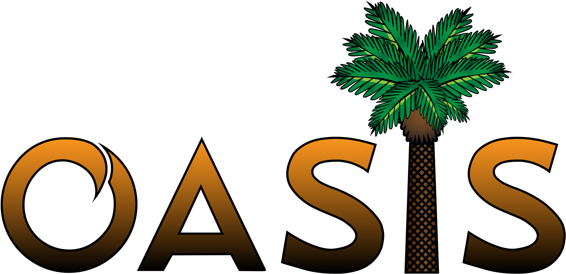 Oasis Logowith Palm Tree PNG image
