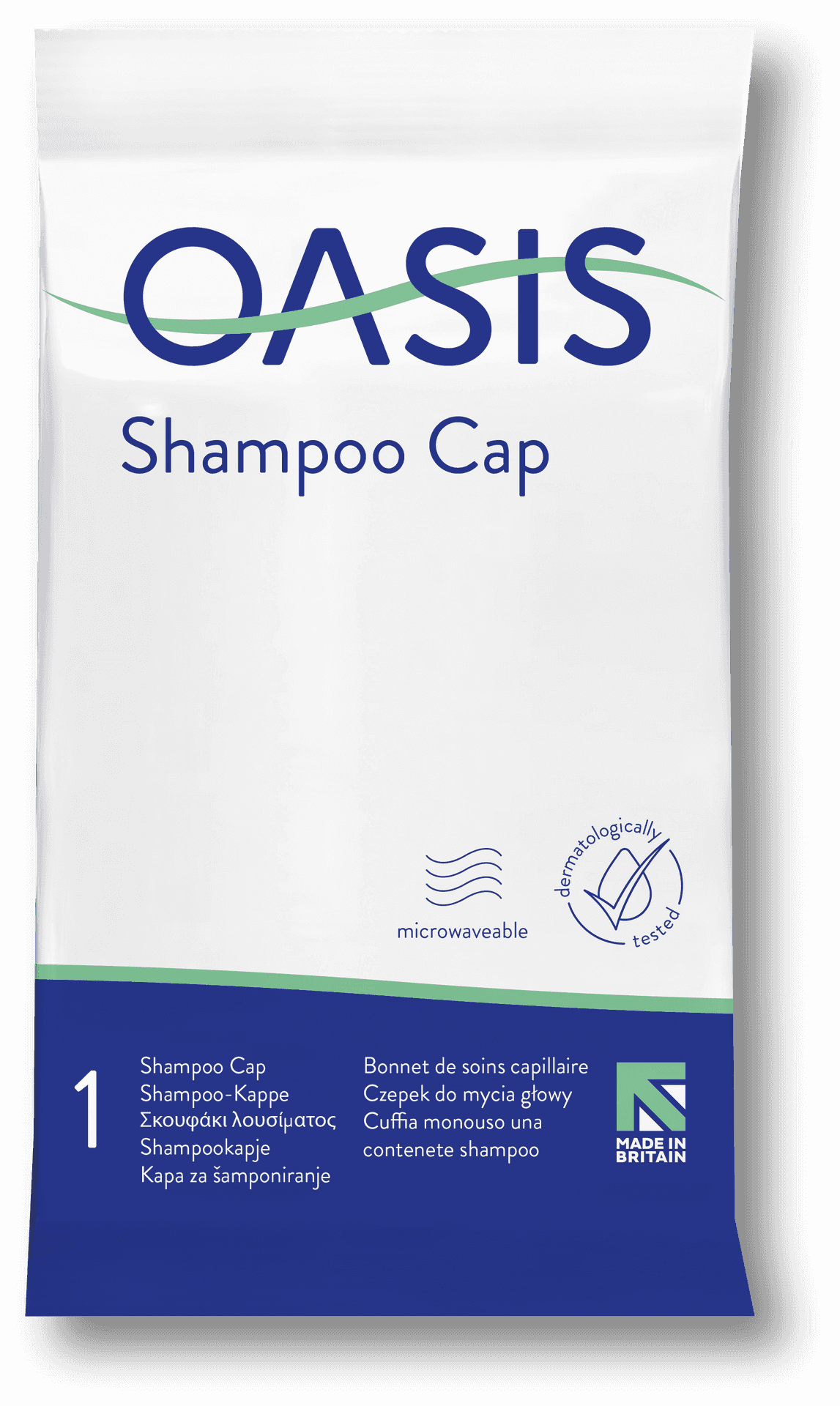 Oasis Shampoo Cap Product Packaging PNG image