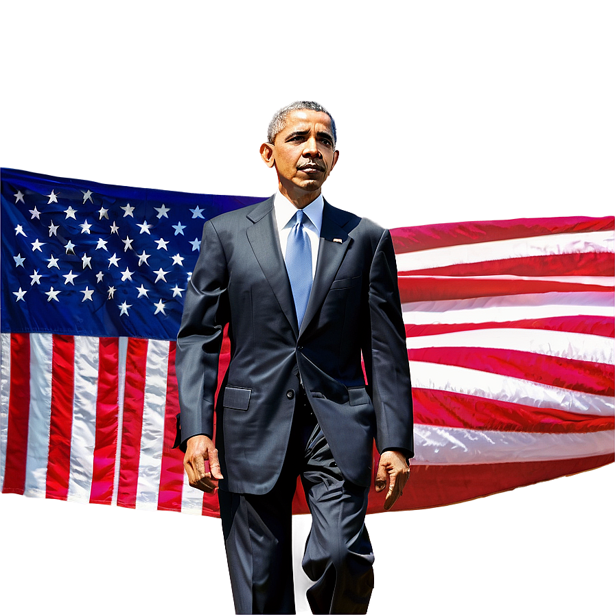Obama And Flag Png Apa77 PNG image
