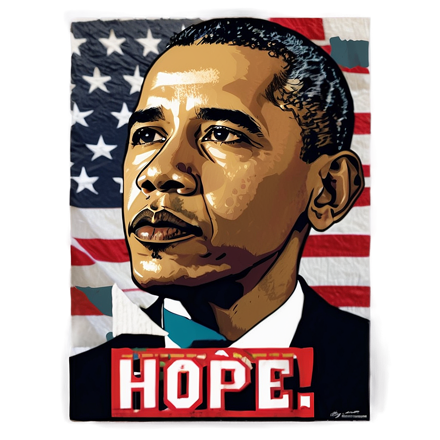 Obama Hope Poster Png Mak95 PNG image