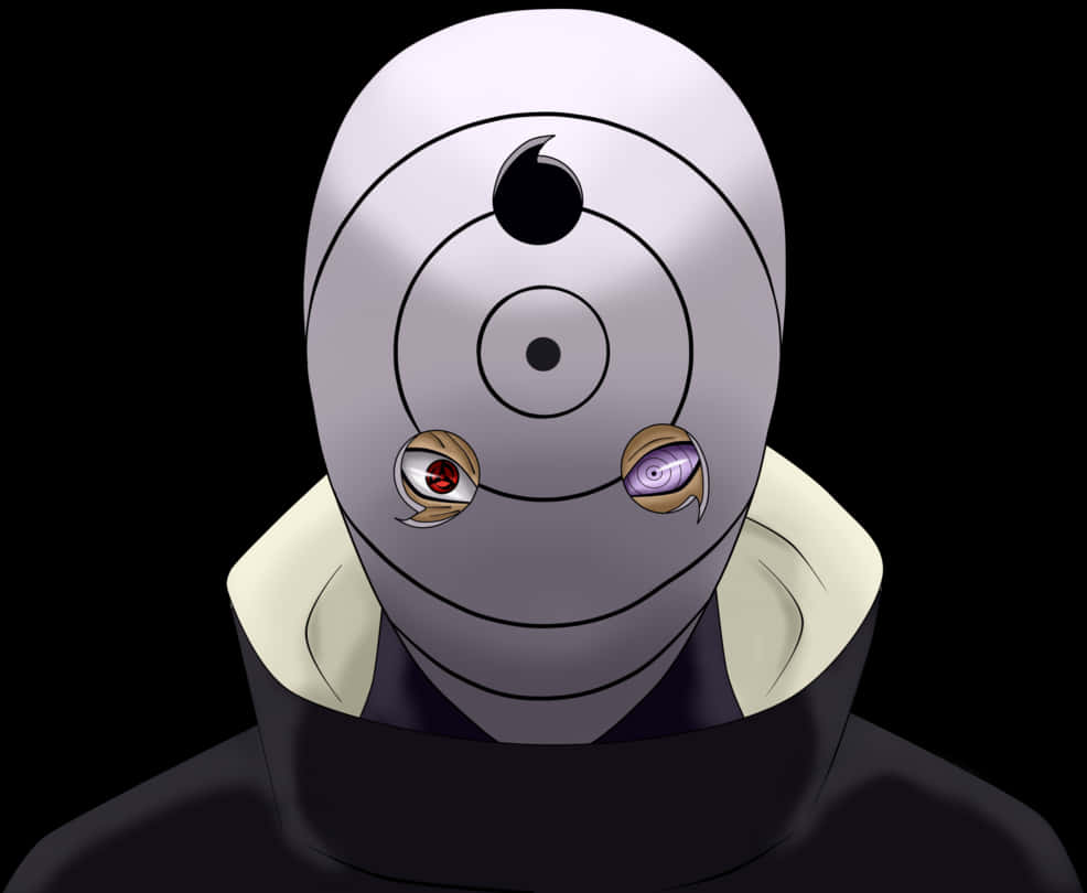 Obito Masked Ninja Artwork PNG image