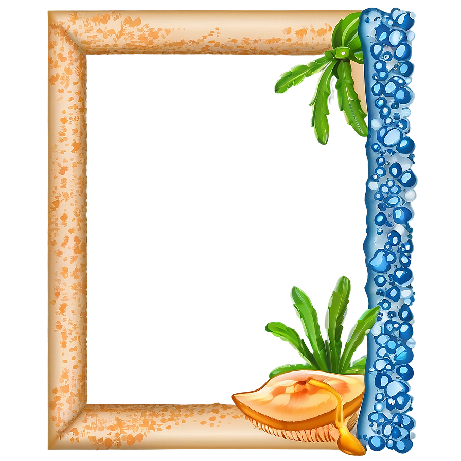 Ocean Cute Frame Png 06262024 PNG image