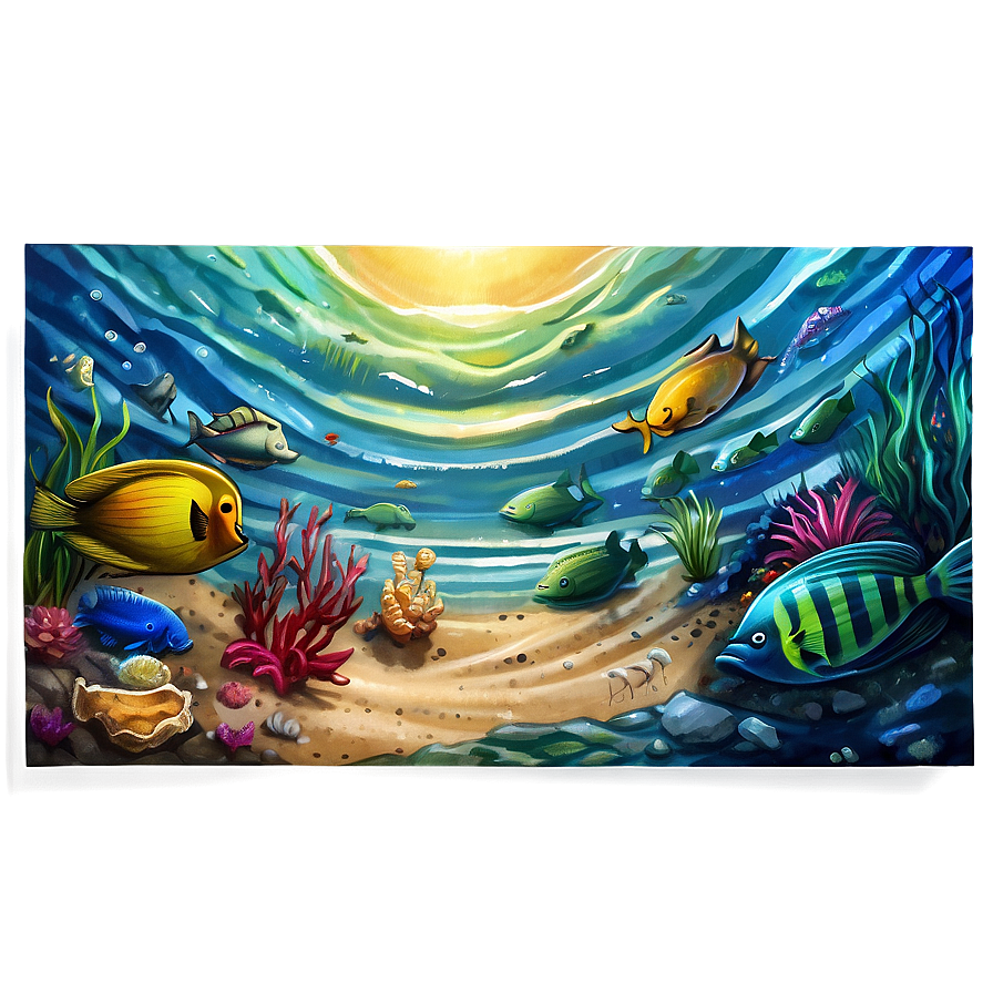 Ocean Doodle Png 05212024 PNG image