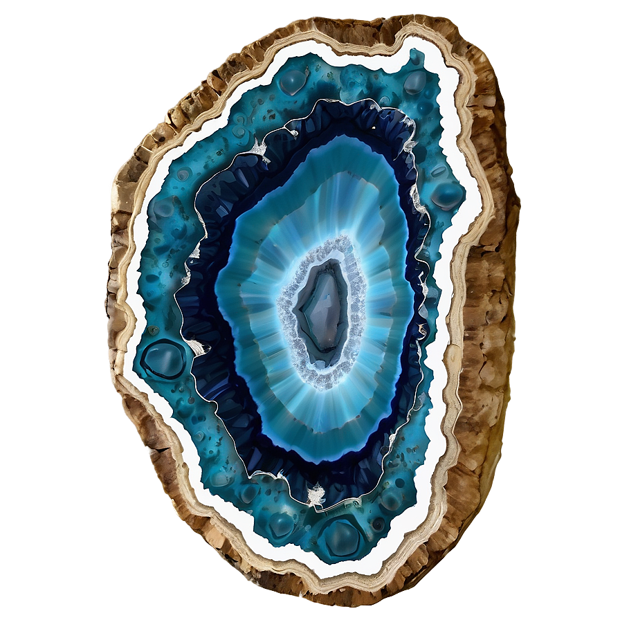 Ocean Inspired Geode Png 06282024 PNG image