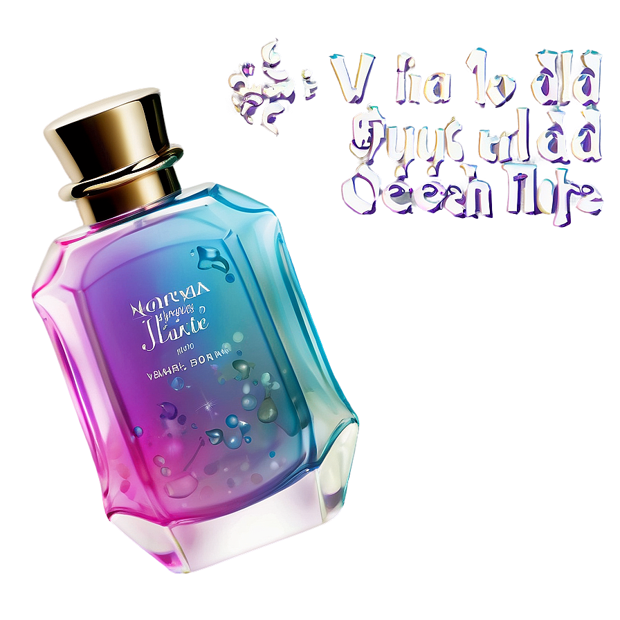 Ocean Inspired Perfume Bottle Png 06212024 PNG image