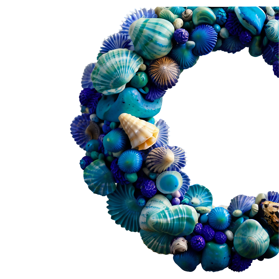 Ocean-inspired Shell Wreath Png 05242024 PNG image