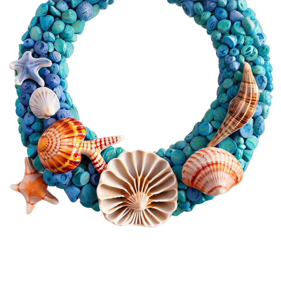 Ocean-inspired Shell Wreath Png 92 PNG image