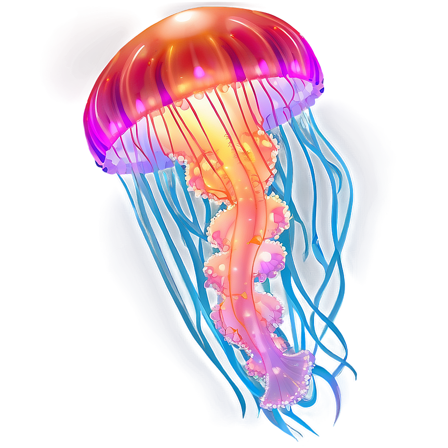 Ocean Jellyfish Glow Png Pth PNG image