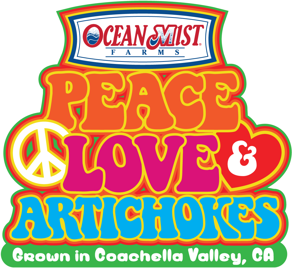 Ocean Mist Farms Peace Love Artichokes PNG image
