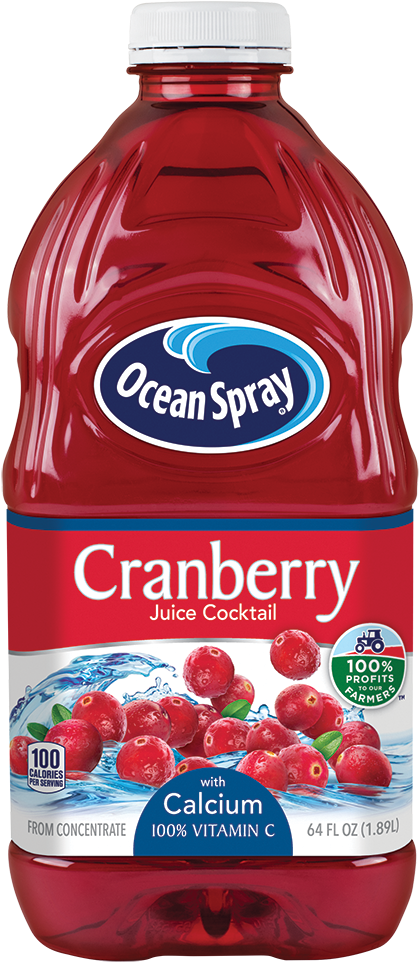 Ocean Spray Cranberry Juice Bottle PNG image