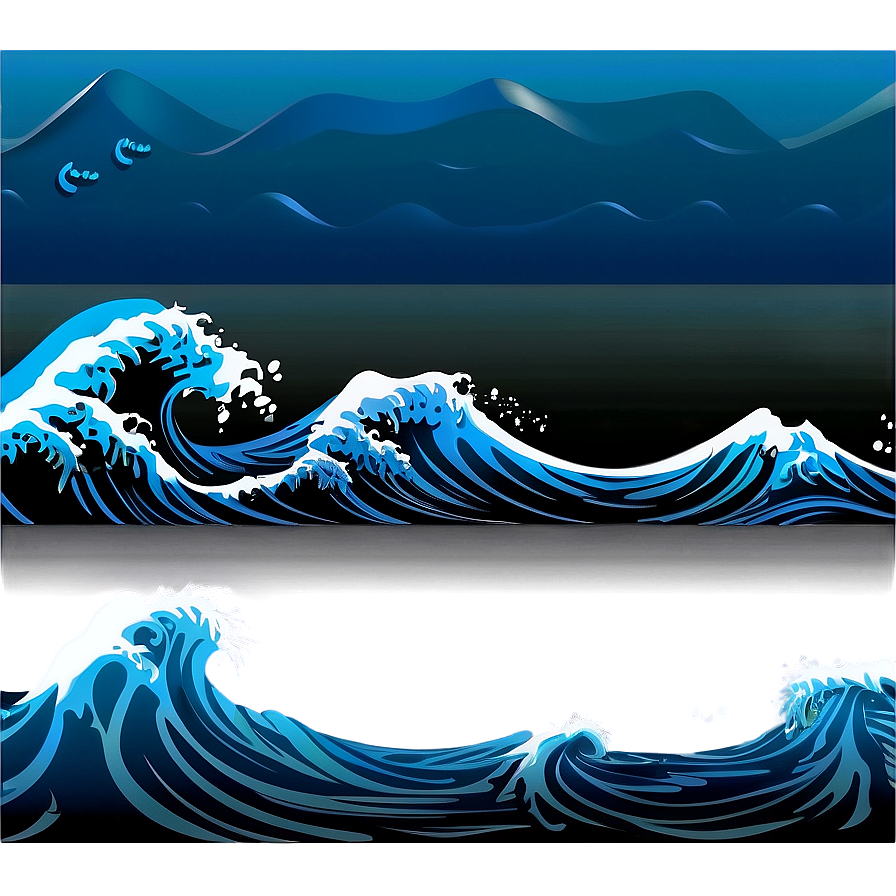 Ocean Wave Graphic Png 06132024 PNG image