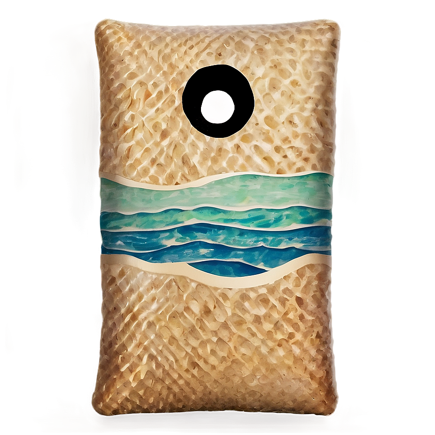 Ocean Waves Cornhole Bag Png 06292024 PNG image