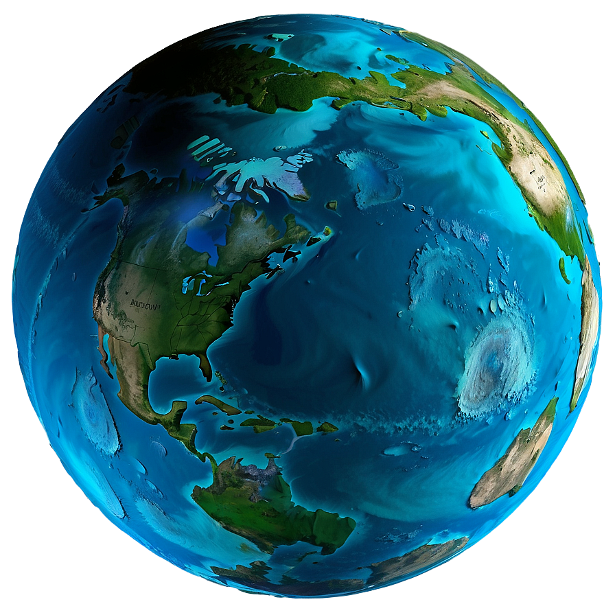 Oceanic Blue Planet Representation Png Cxa47 PNG image