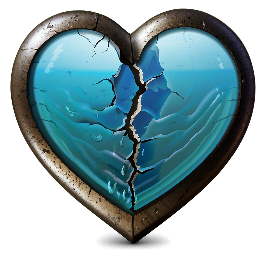 Oceanic Broken Heart Png 05212024 PNG image