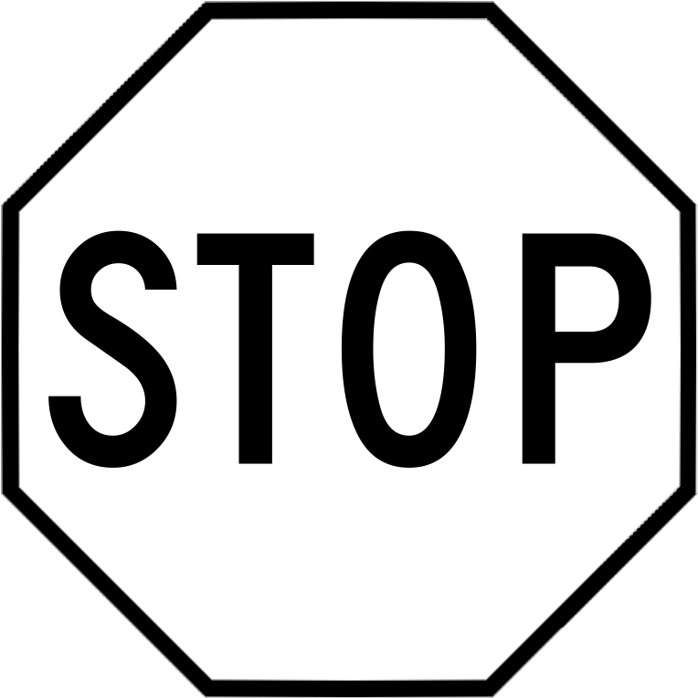 Octagonal Stop Sign Graphic PNG image