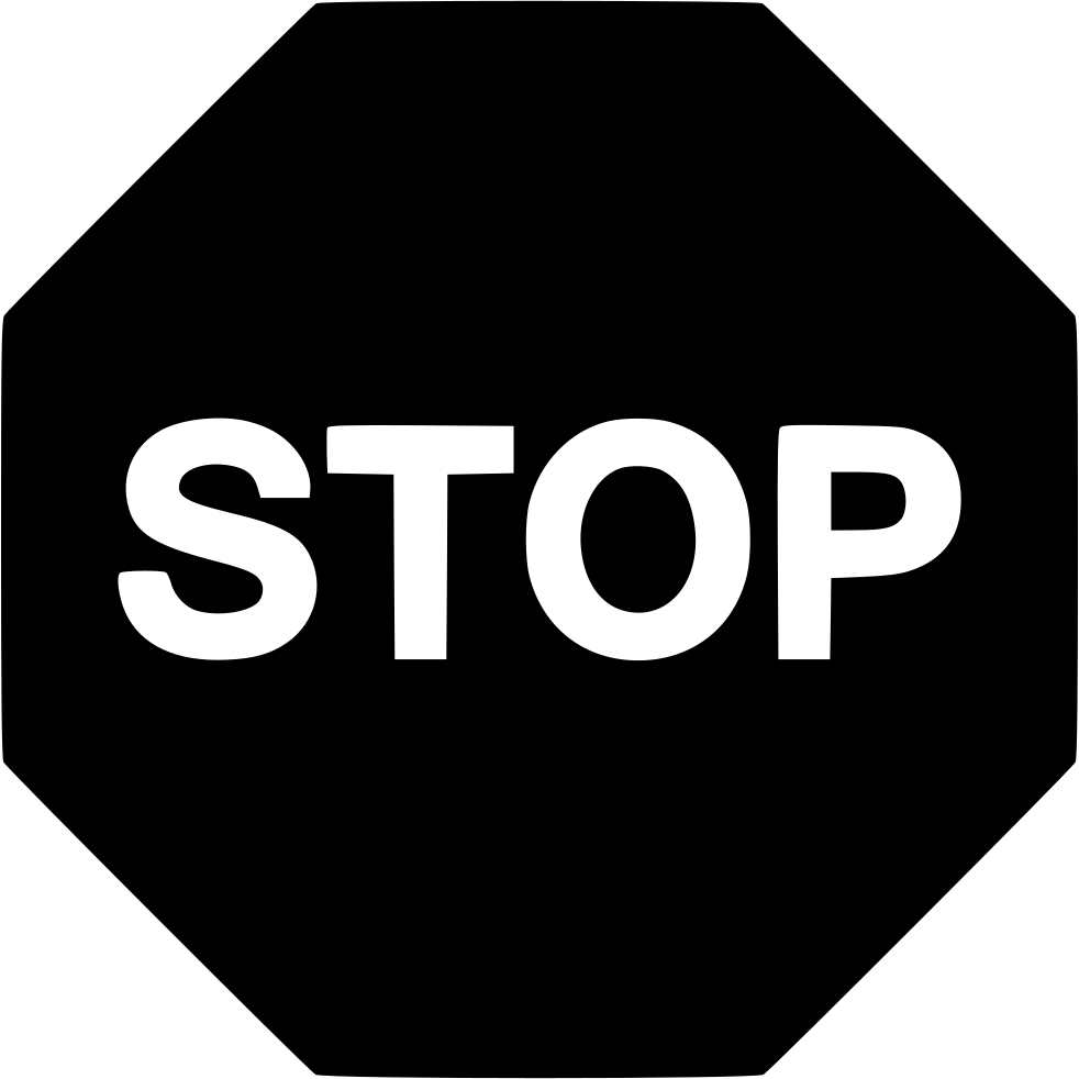 Octagonal Stop Sign PNG image