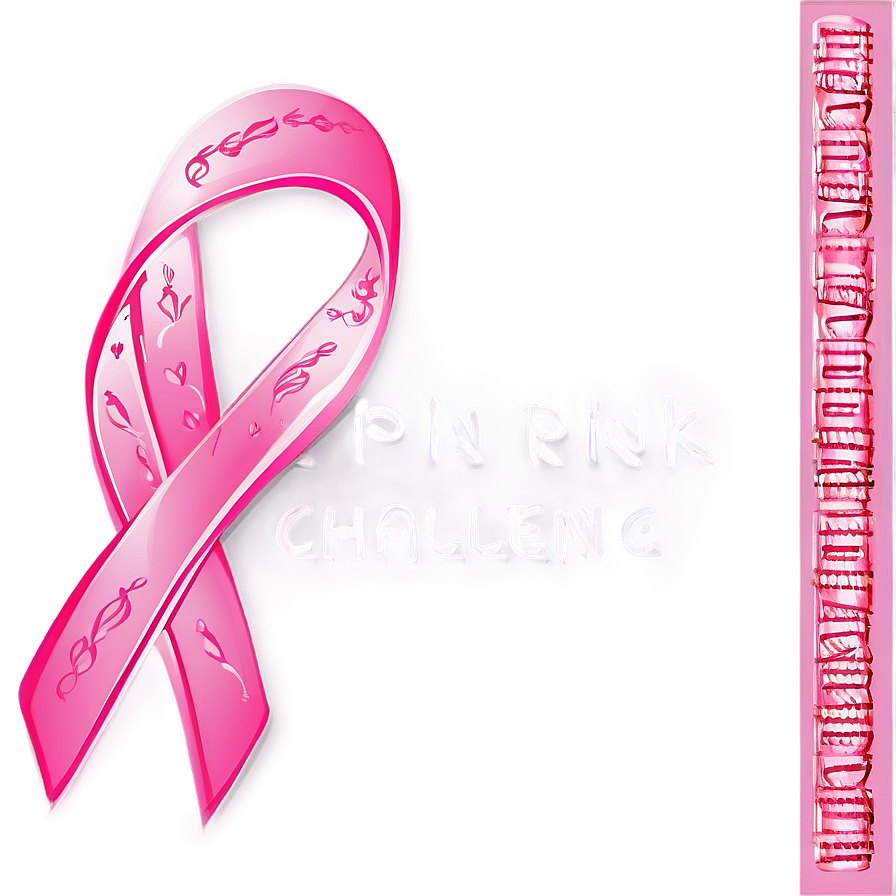 October Pink Ribbon Challenge Png 06212024 PNG image