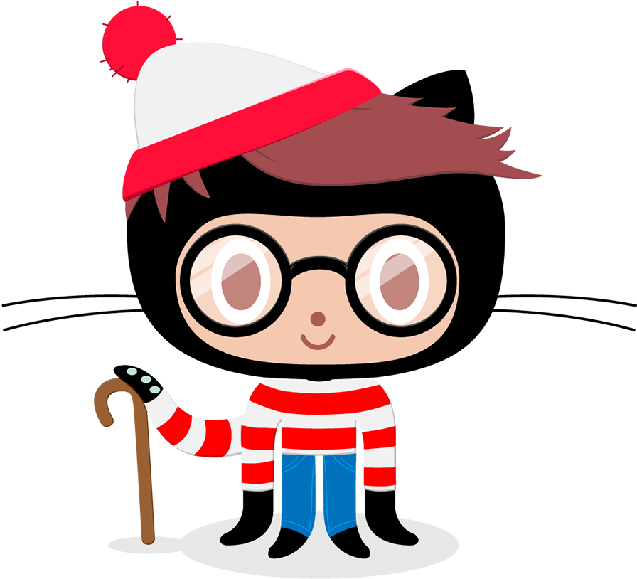 Octocat Waldo Costume PNG image