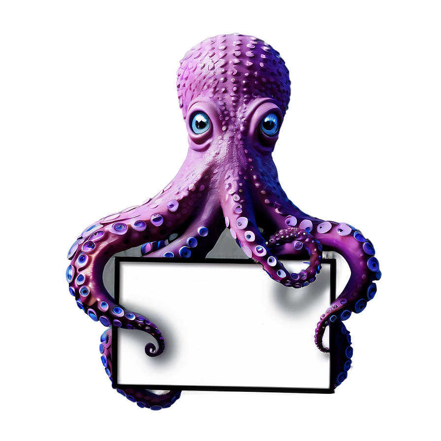 Octopus Holding Sign Png Big55 PNG image
