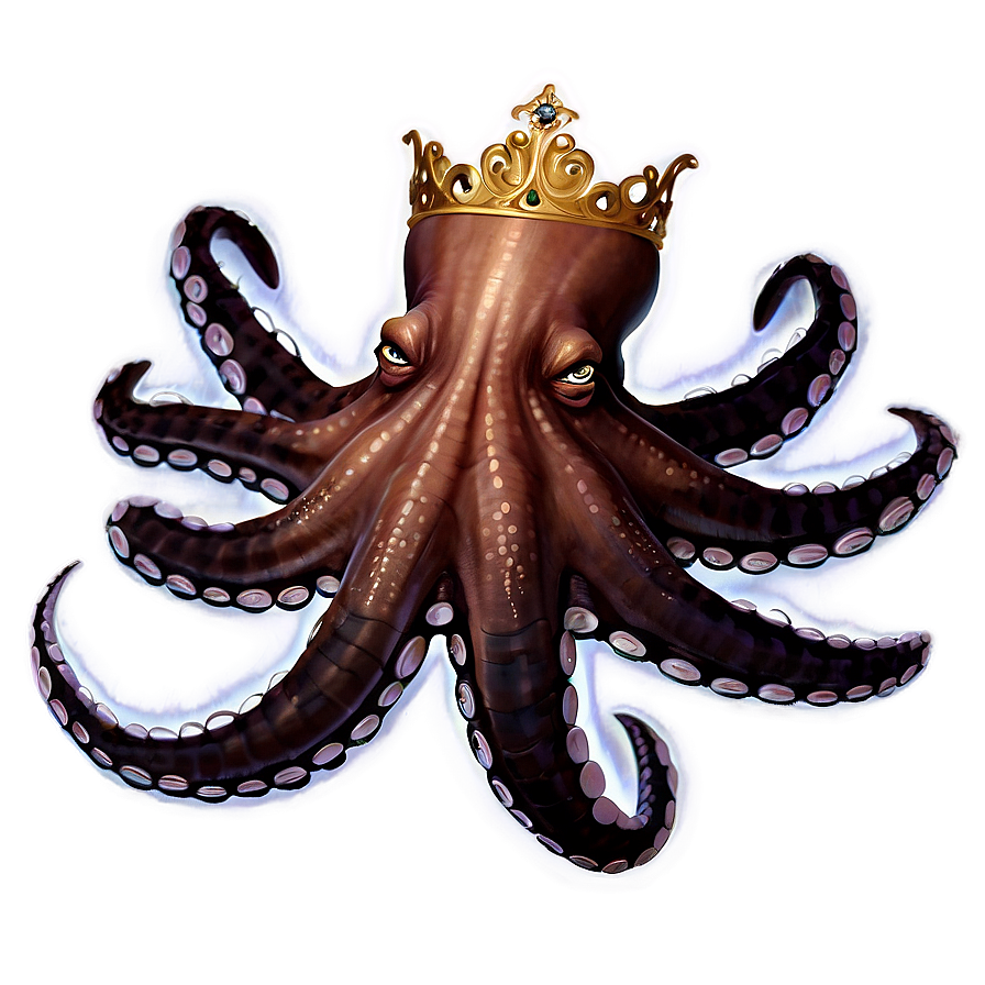 Octopus With Crown Png Ffn20 PNG image