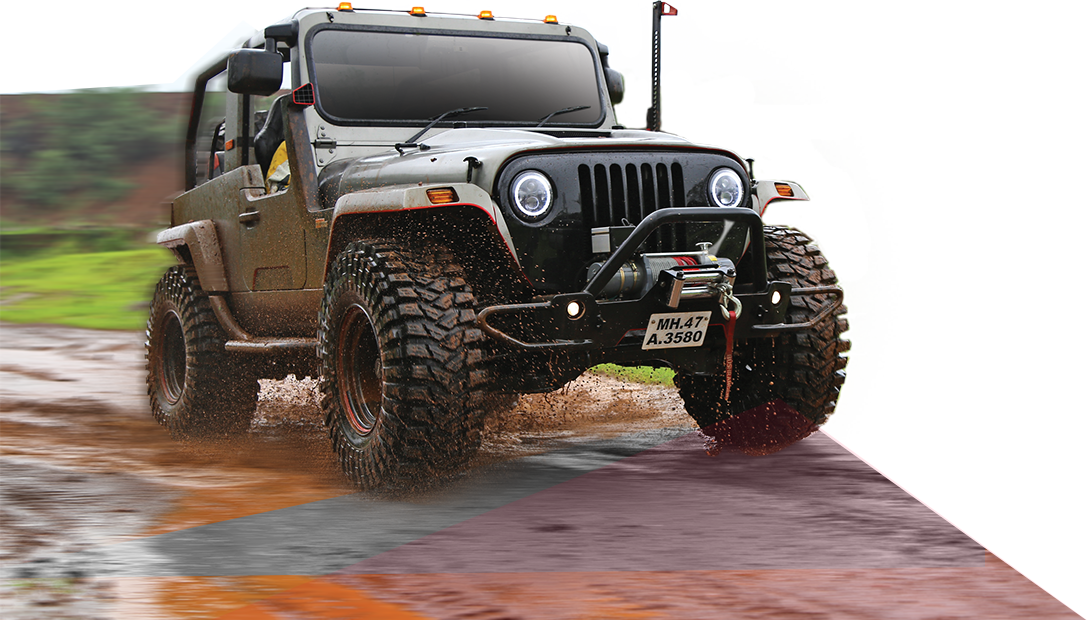 Off Road Adventure Thar Jeep PNG image