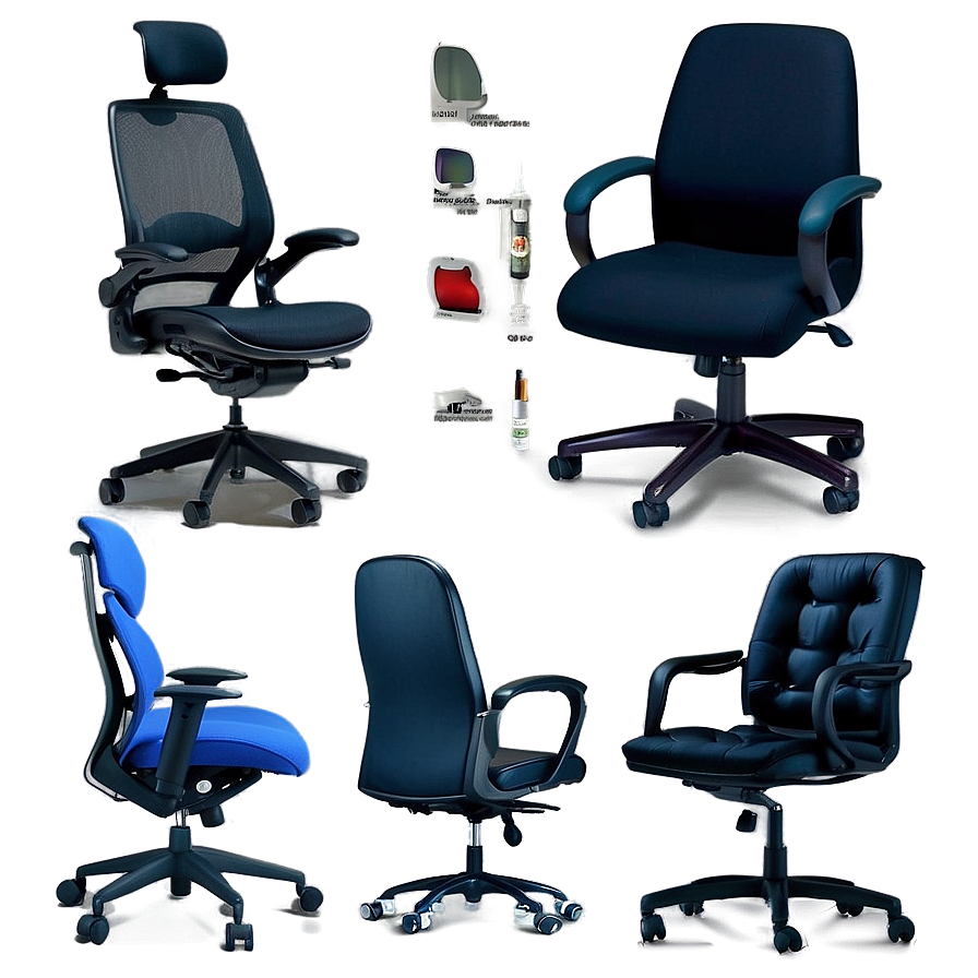 Office Chair With Armrest Png Wvr PNG image