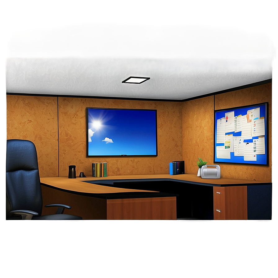 Office Cubicle Cork Board Png Akh94 PNG image