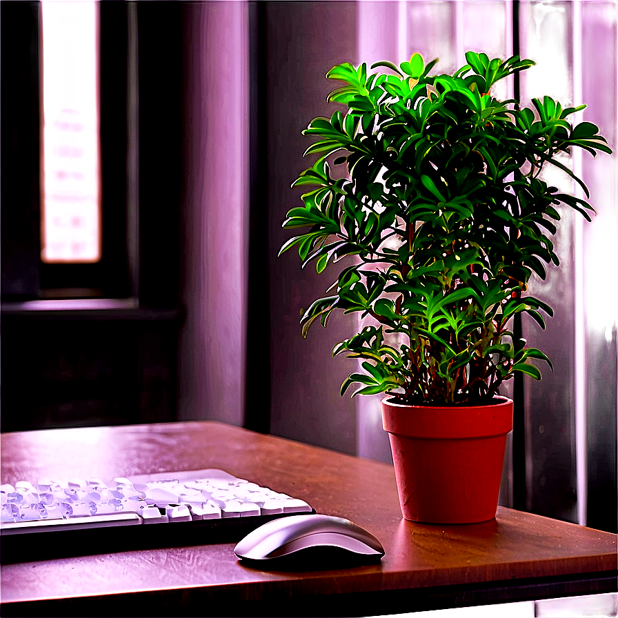 Office Desk Potted Plants Png 88 PNG image