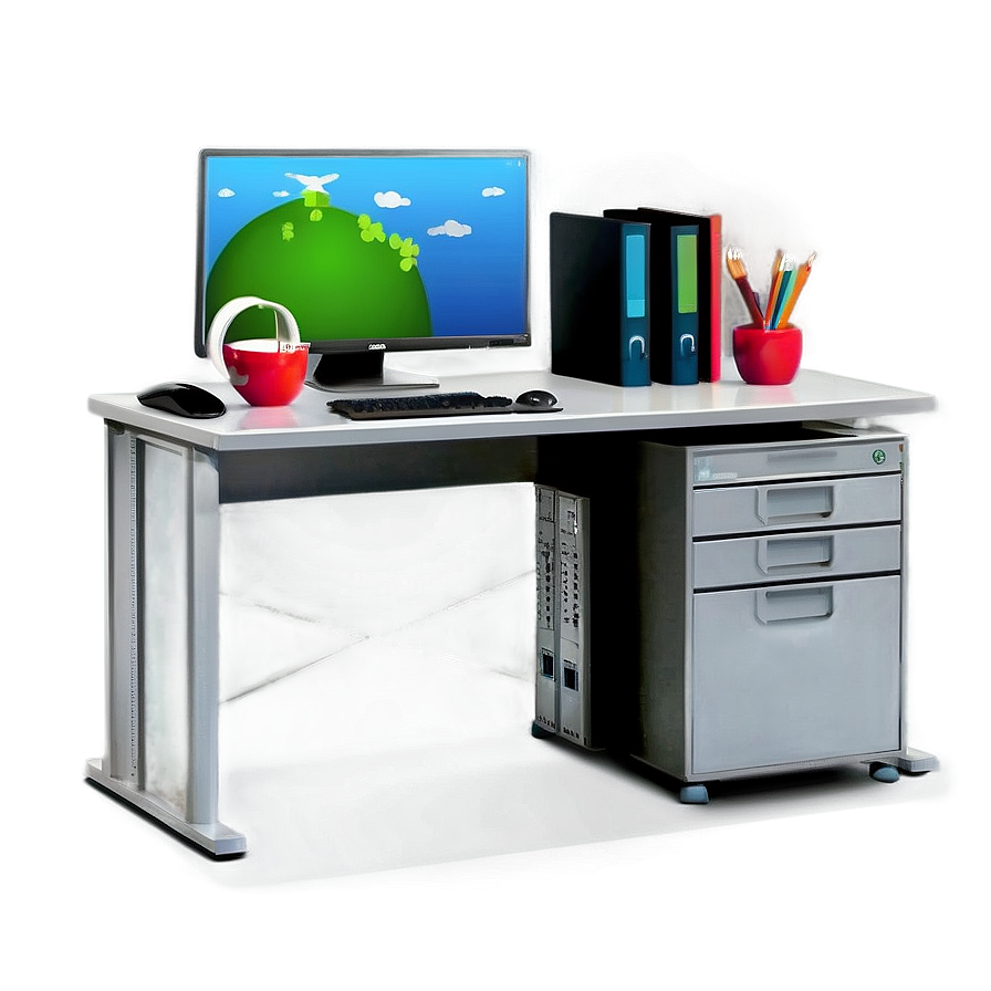 Office Desk Setup Png Tni63 PNG image