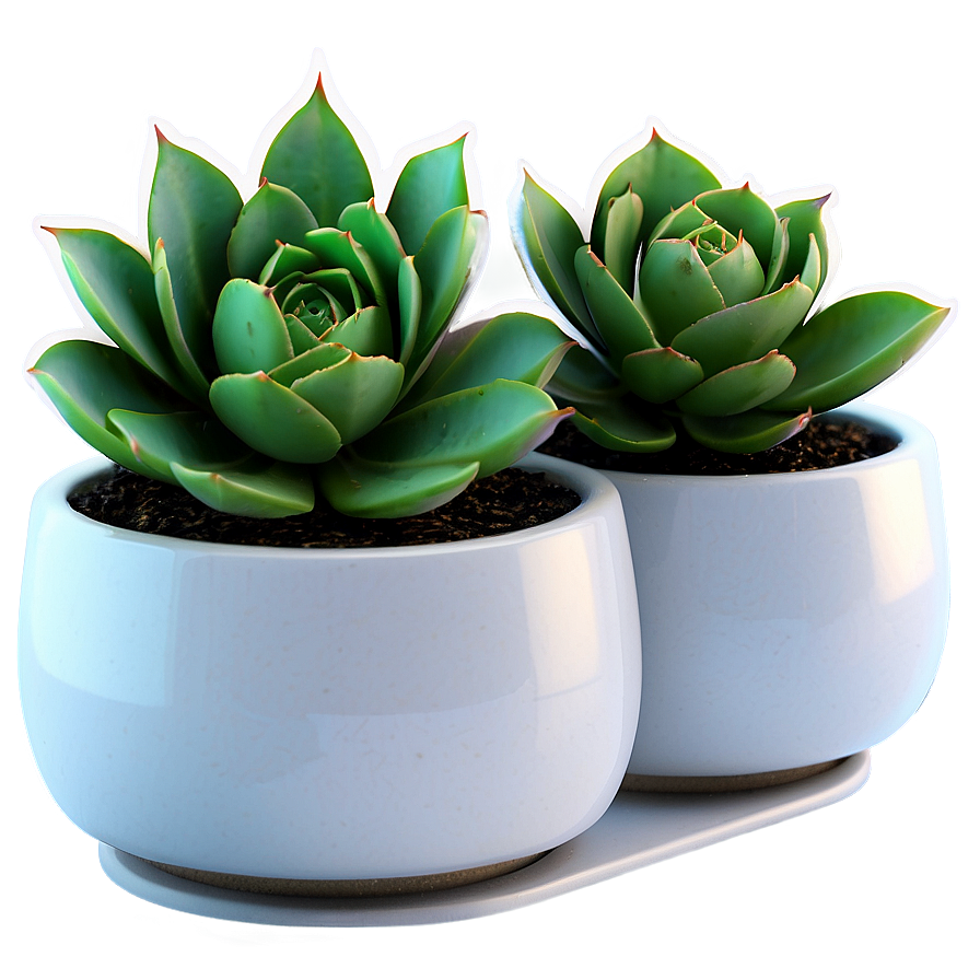 Office Desk Succulents Png 06212024 PNG image