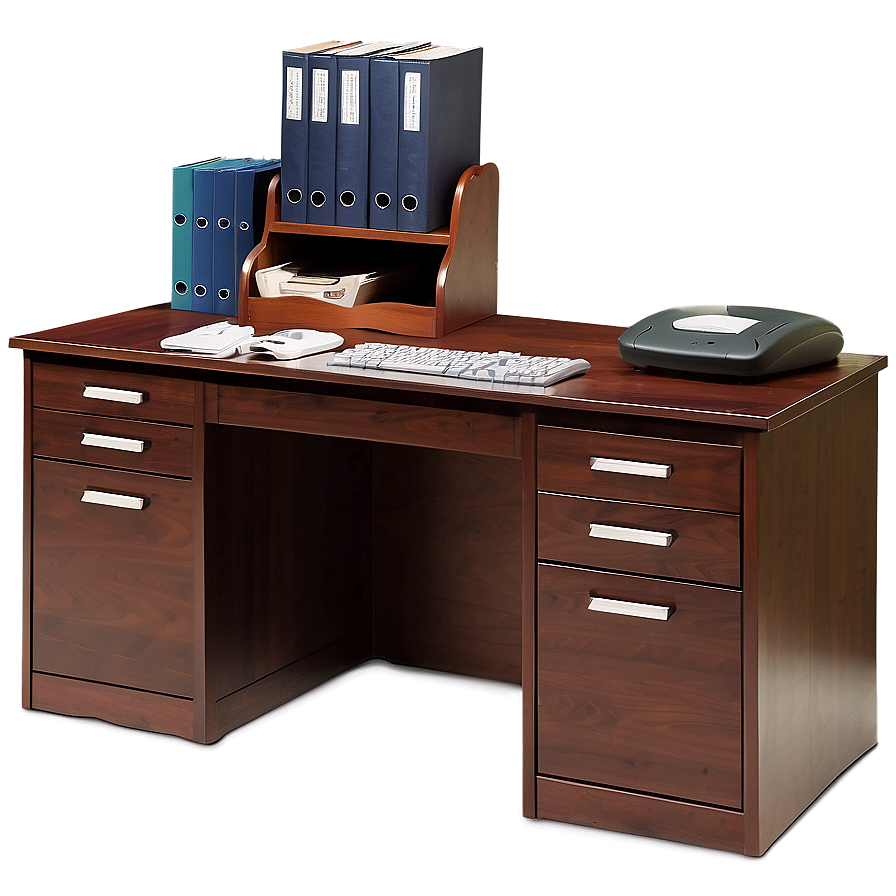 Office Desk With Drawers Png Rvf PNG image