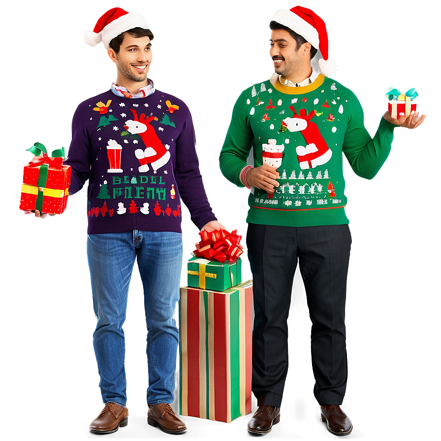 Office Party Ugly Christmas Sweater Png 51 PNG image