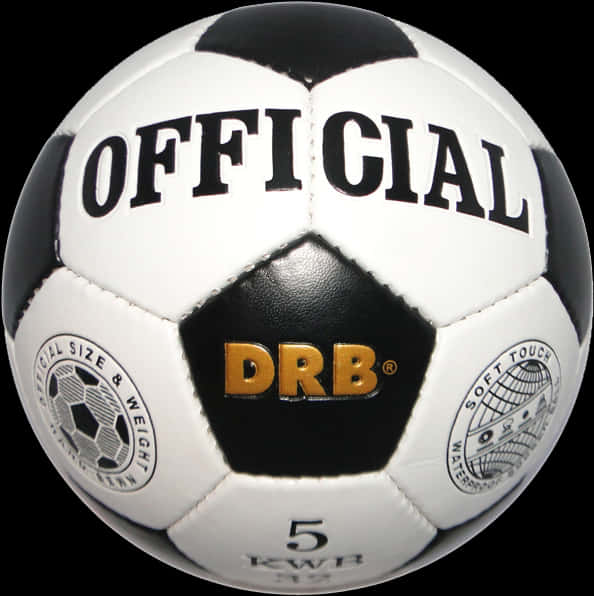 Official D R B Soccer Ball PNG image
