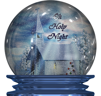 Oh Holy Night Snow Globe PNG image