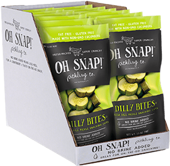 Oh Snap Dilly Bites Pickle Packs PNG image