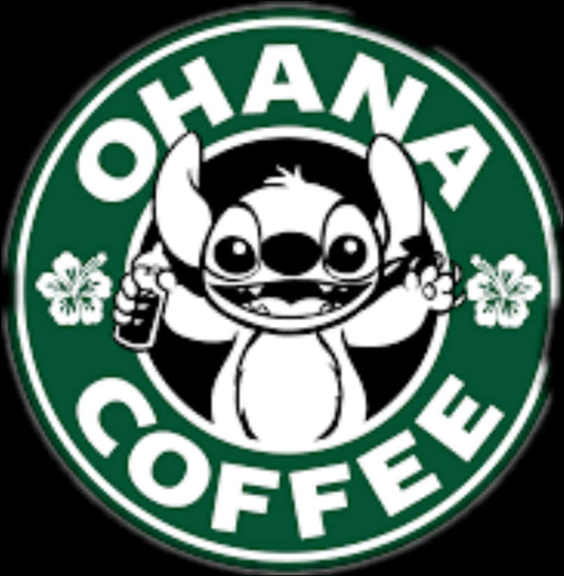 Ohana Coffee Parody Logo PNG image