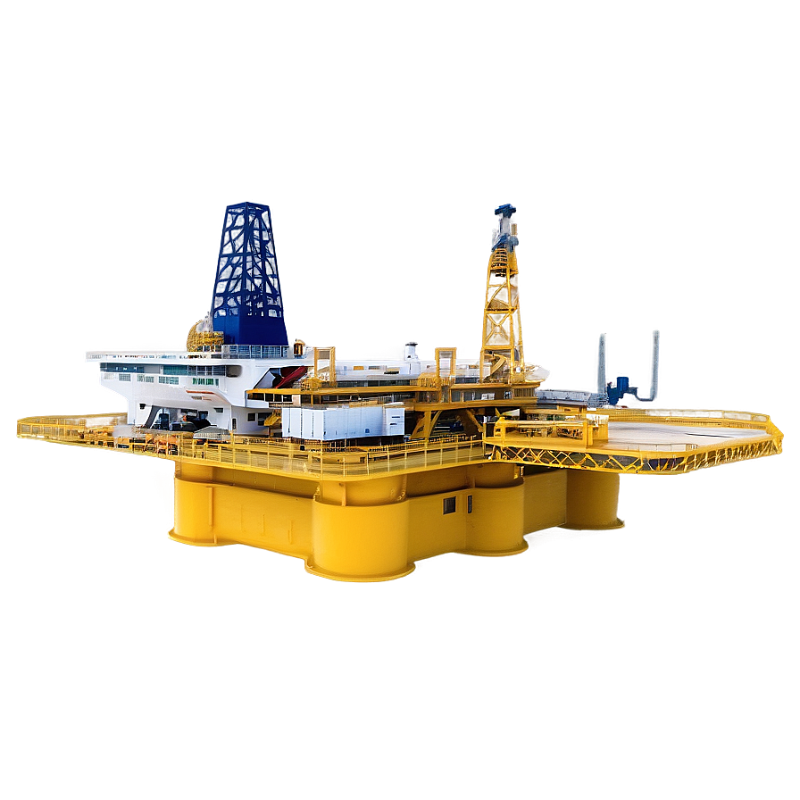 Oil Rig Helipad View Png 06122024 PNG image