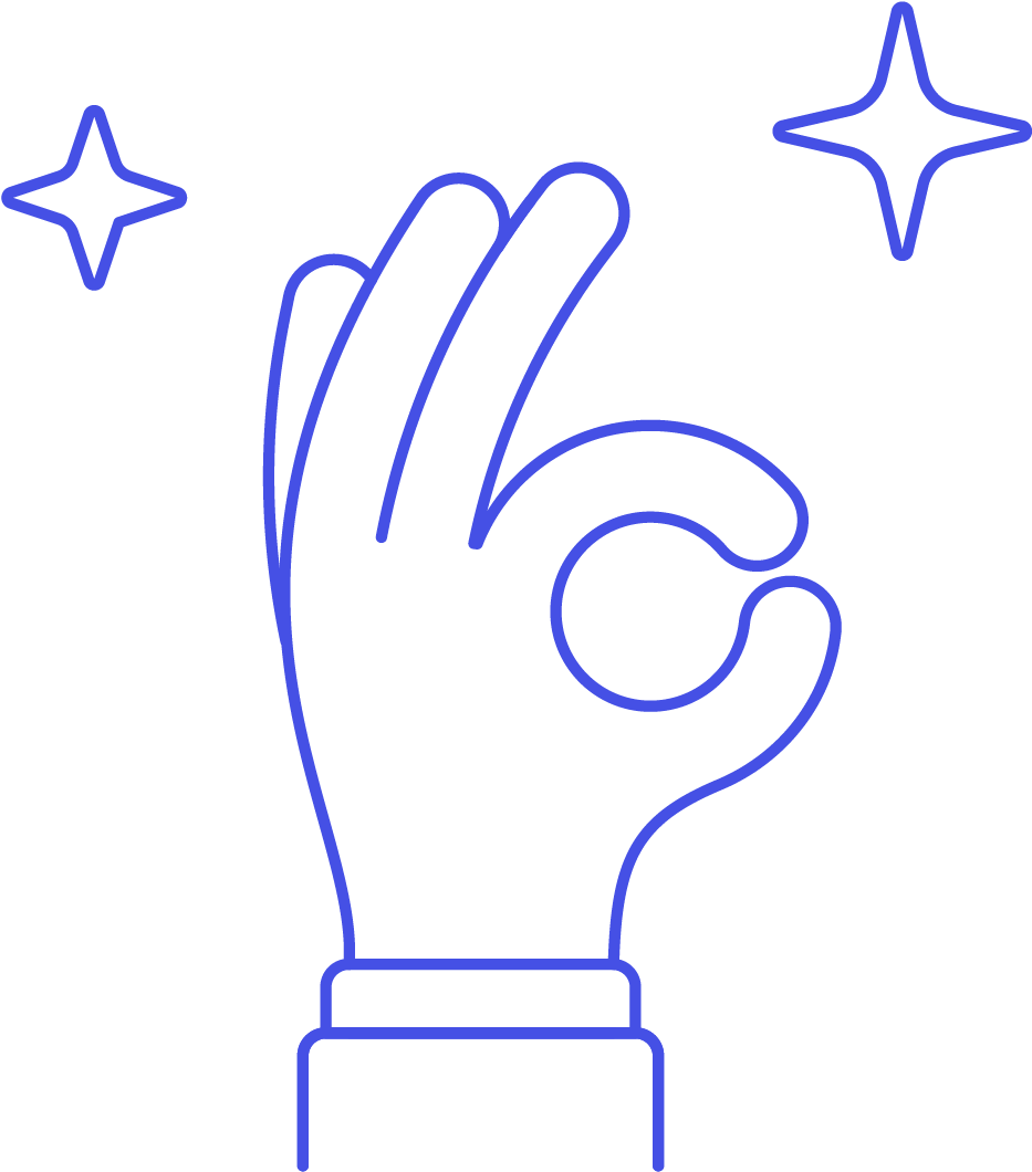 Okay Gesture Icon Blue Background PNG image