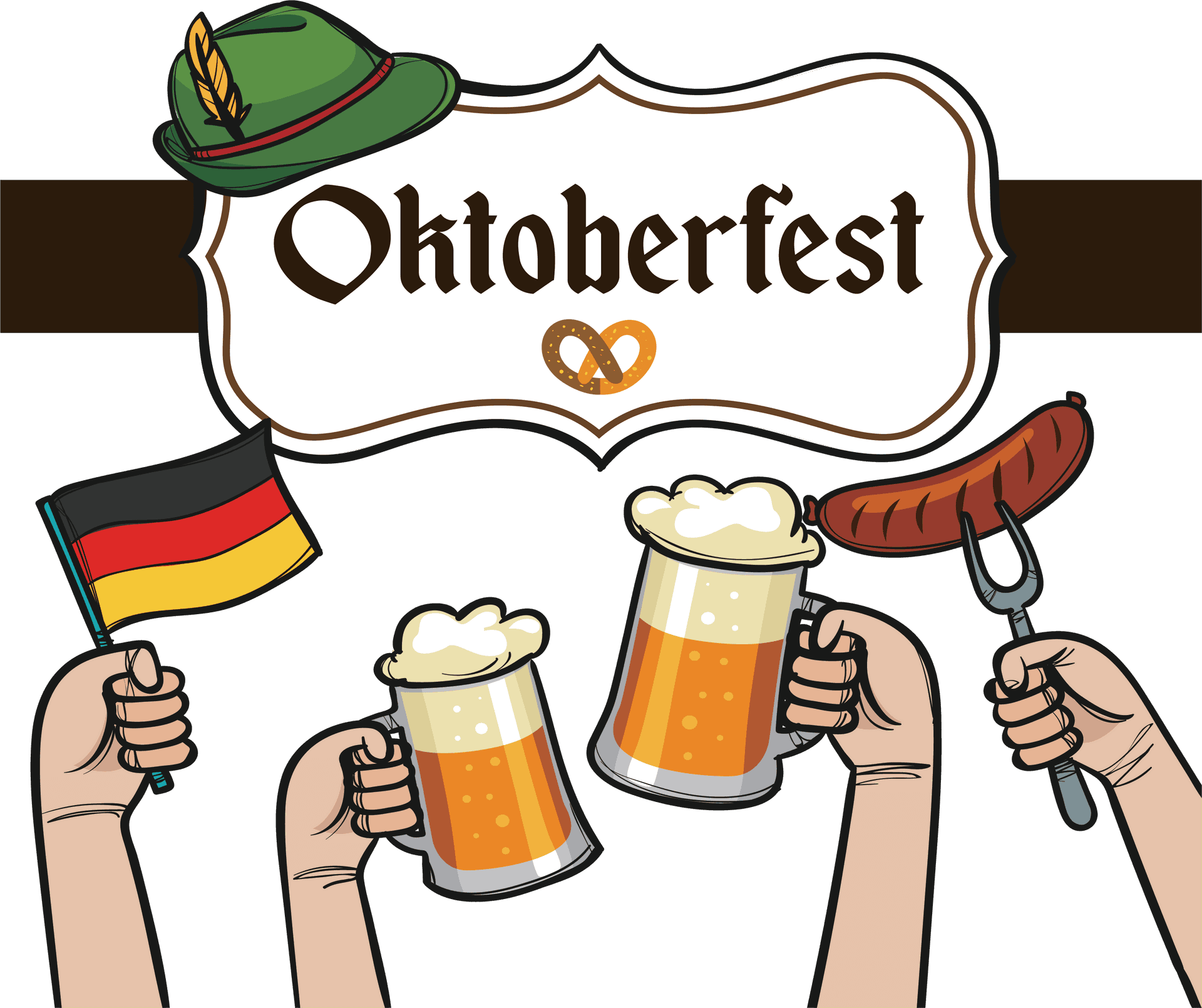 Oktoberfest Celebration Illustration PNG image