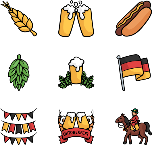 Oktoberfest Icons Set PNG image