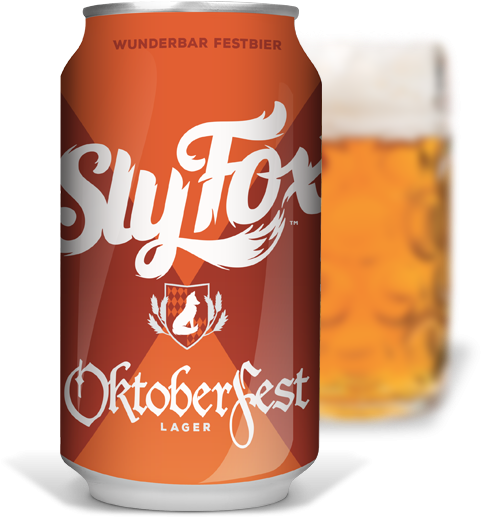 Oktoberfest Lager Beer Canand Glass PNG image