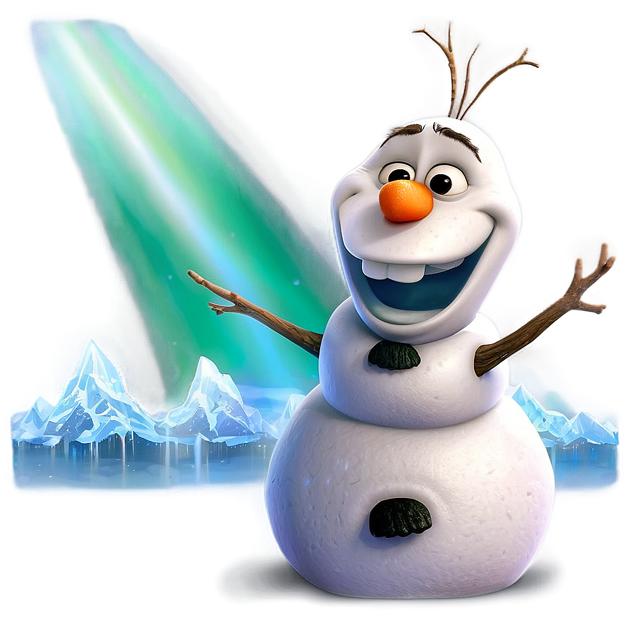 Olaf And The Northern Lights Png 05232024 PNG image