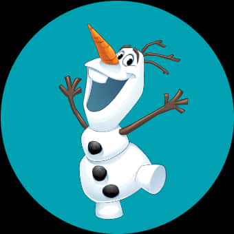 Olaf Happy Snowman Frozen PNG image